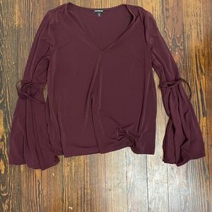 EXPRESS Maroon Long Sleeve Top Medium